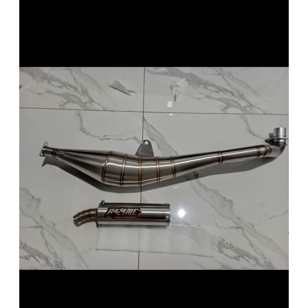 knalpot standart racing fizr tipe samping full stainless original R474mf racing