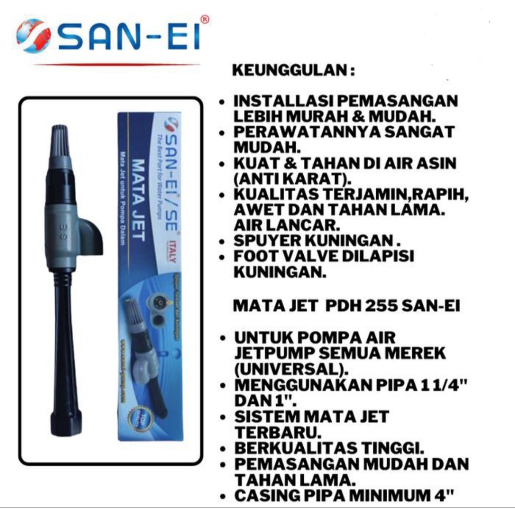 Mata Jet SAN-EI Untuk Pompa Jetpump | Bisa Semua Jenis Merk