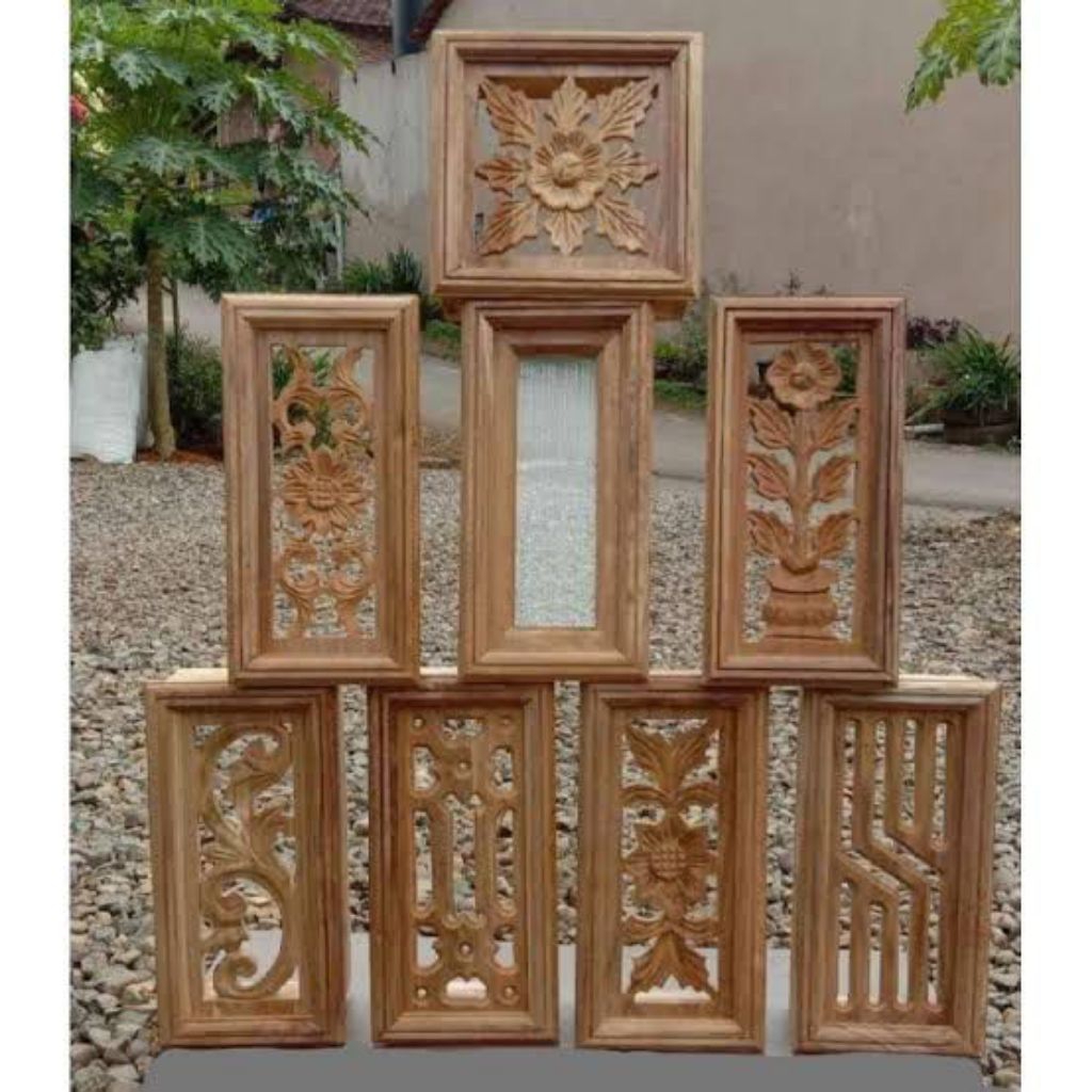 LOSTER KAYU JATI UKIRAN ROSTER MINIMALIS