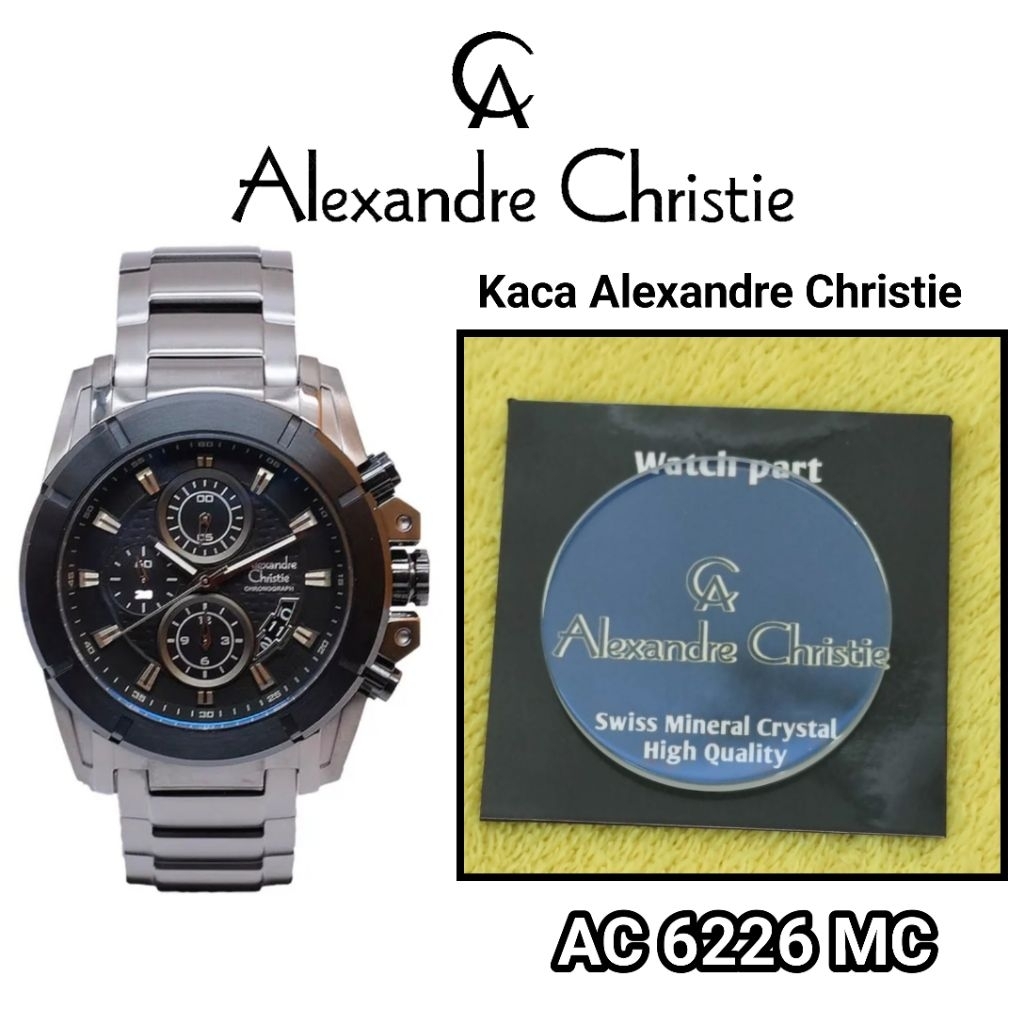 Kaca Jam Tangan Alexandre Christie AC 6226 MC Mineral Crystal