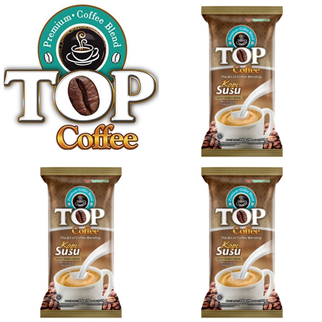 

TOP Kopi Kopi Susu 3 in 1 Instan Sachet 10 x 31 Gr