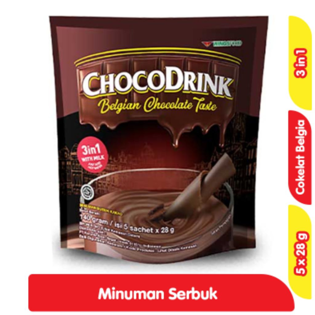 

CHOCODRINK Minuman Instan Belgian Cokelat 5 x 28 g