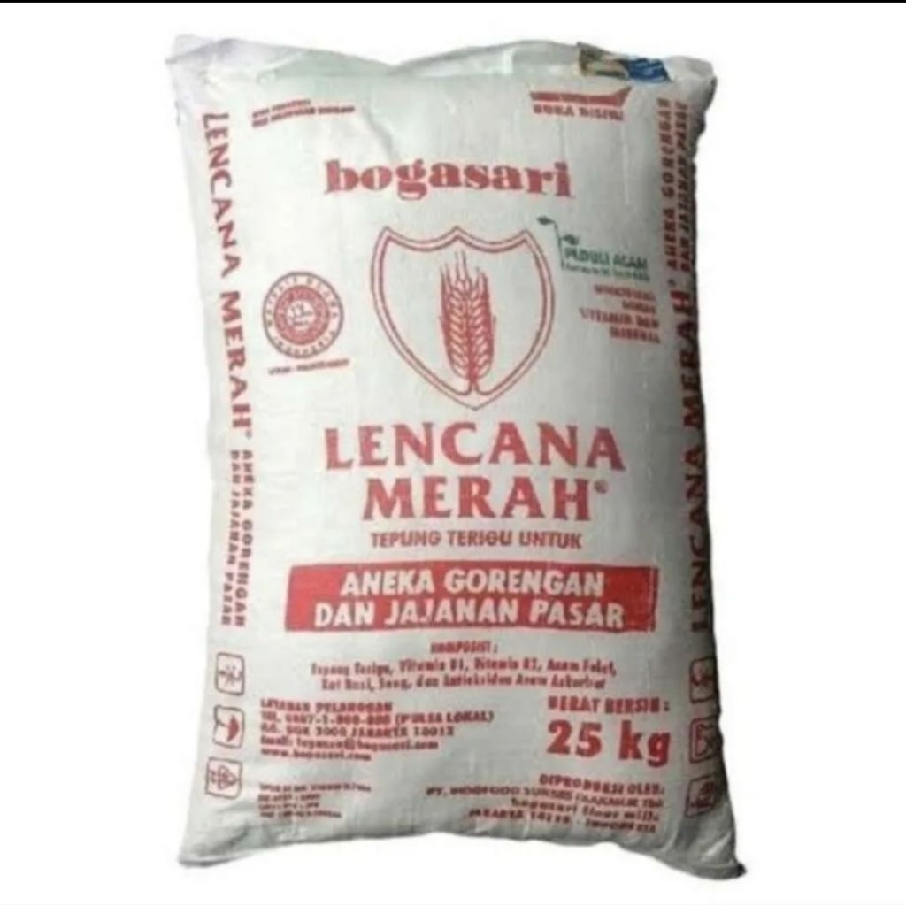 TEPUNG TERIGU LENCANA MERAH 25 KG