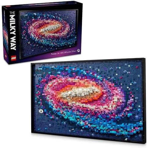 LEGO Art The Milky Way Galaxy Building Set - Space Decor DIY Kits for Adults for Bedroom Wall, Ages 