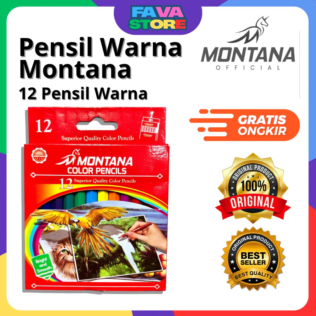 

Pensil Warna Montana Pendek Isi 12 Warna Original | Spidol Pensil Warna Sekolah Murah Berkualitas