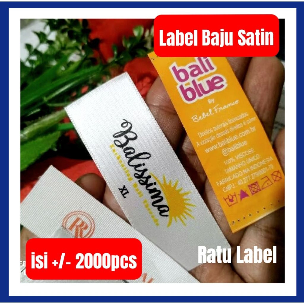 

Label Satin Printing Tafeta Custom per roll