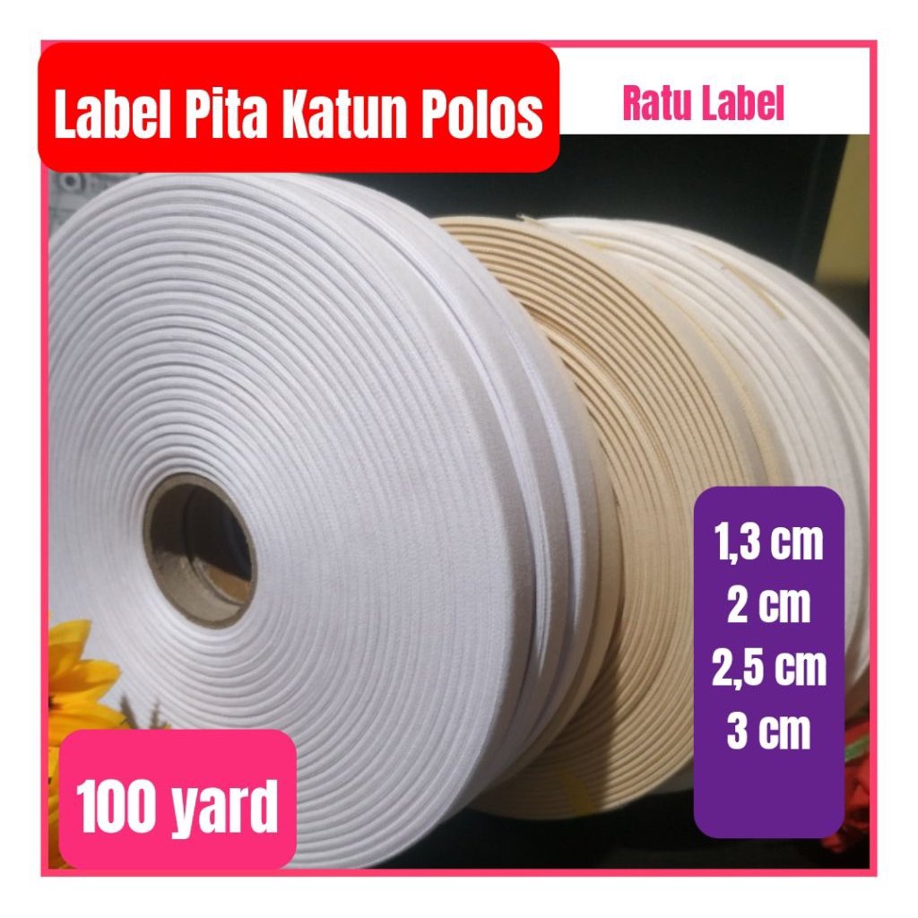 

Label Katun Polos Pita Katun 1 cm 2cm 3cm hitam Bu 7