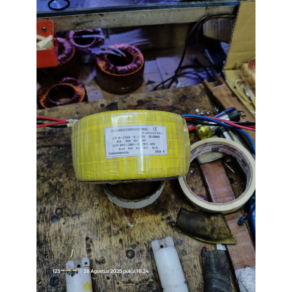 trafo speaker aktip huper ha400 ( 60v-28v-0-28v-60v )