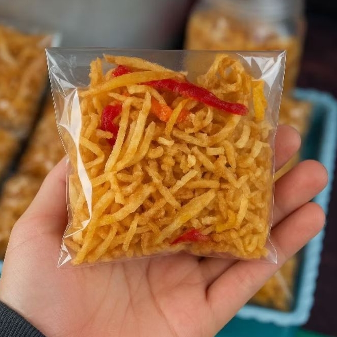

Snack Jadul Tradisional Kripik Stik Ubi Talas Pedas Original Isi 110 Gram