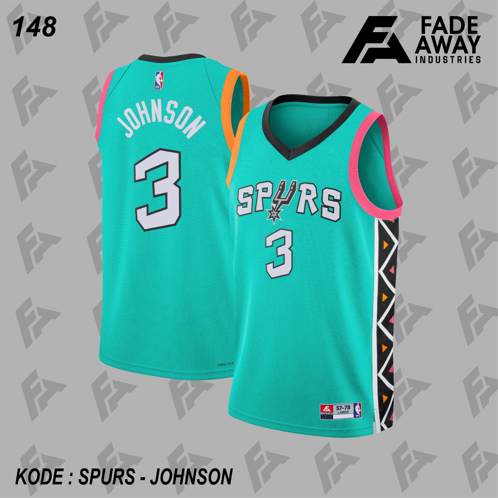Kaos Jersey Basket Johnson #3 Spurs