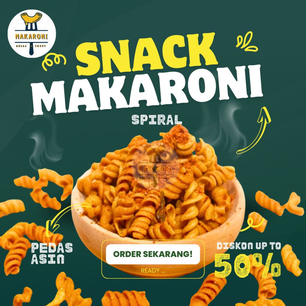 

Makaroni Pedas Spiral – Snack Kriuk Nagih Rasa Levelan Pedas Asin