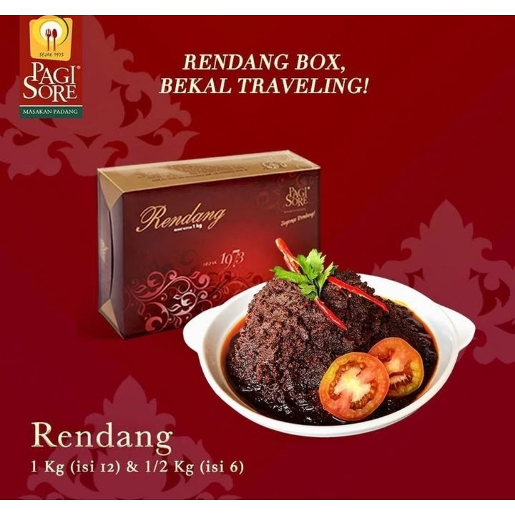 PAGI SORE RENDANG DAGING SAPI PAGI SORE RESTORAN PAGI SORE RENDANG DAGING 1/2KILO