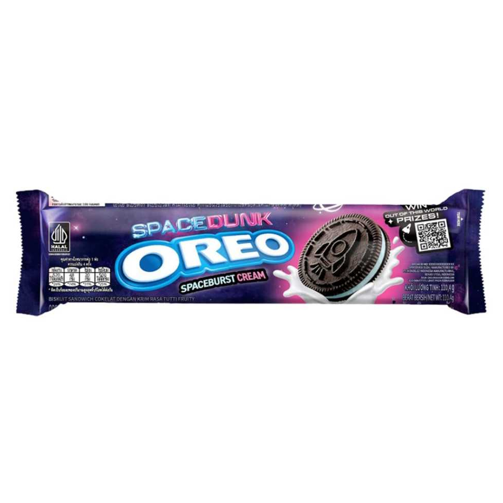 

Oreo Space Dunk Biskuit Sandwich Krim Tutti Fruity 110.4 gr