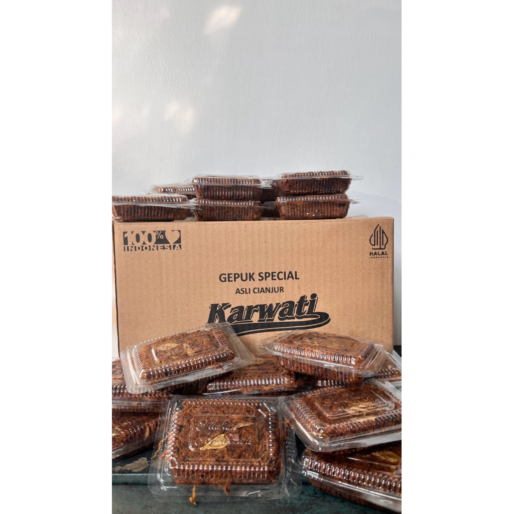 

Karwati Gepuk abon 1 box /50pcs