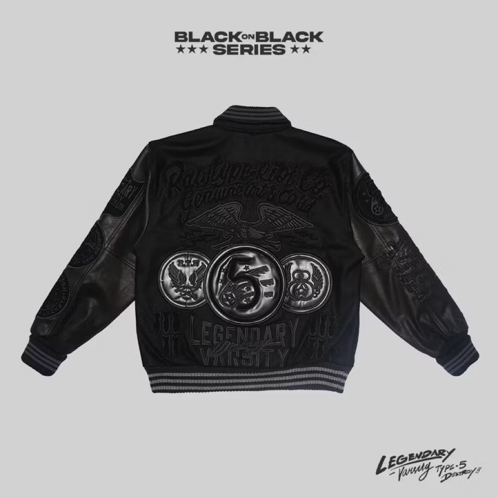 LEGENDARY VARSITY 5 RAWTYPE RIOT BLACK ON BLACK