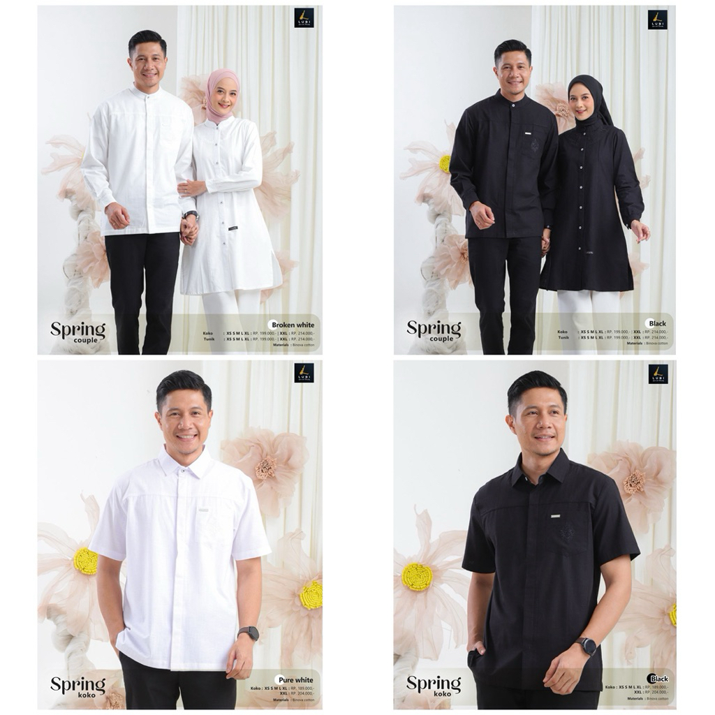 Lubi Spring Couple Lubi Couple Spring Koko Putih Koko Black Tunik Putih Tunik Black Koko Terbaru Tun