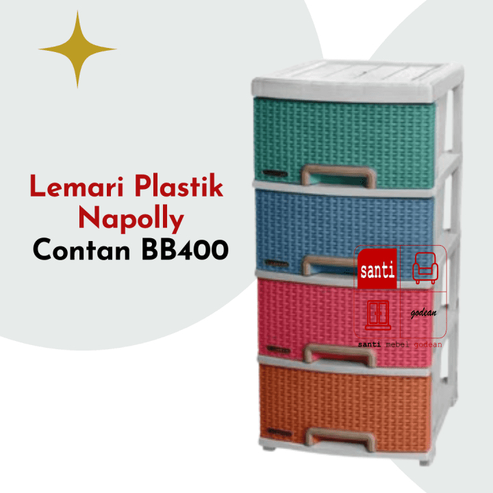 Lemari Plastik Laci Napolly Contan 400 K1