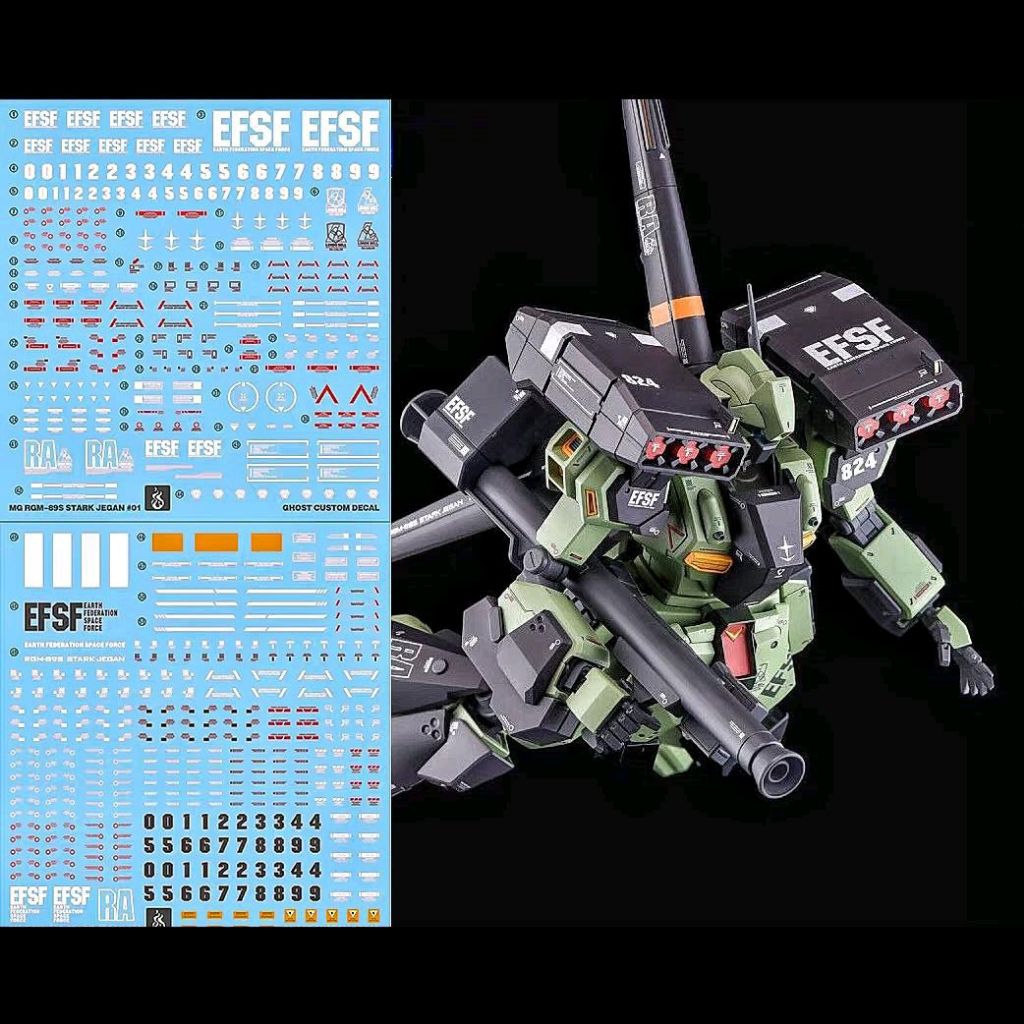 MG 1/100 STARK JEGAN WATER DECAL GHOST CUSTOM DECAL