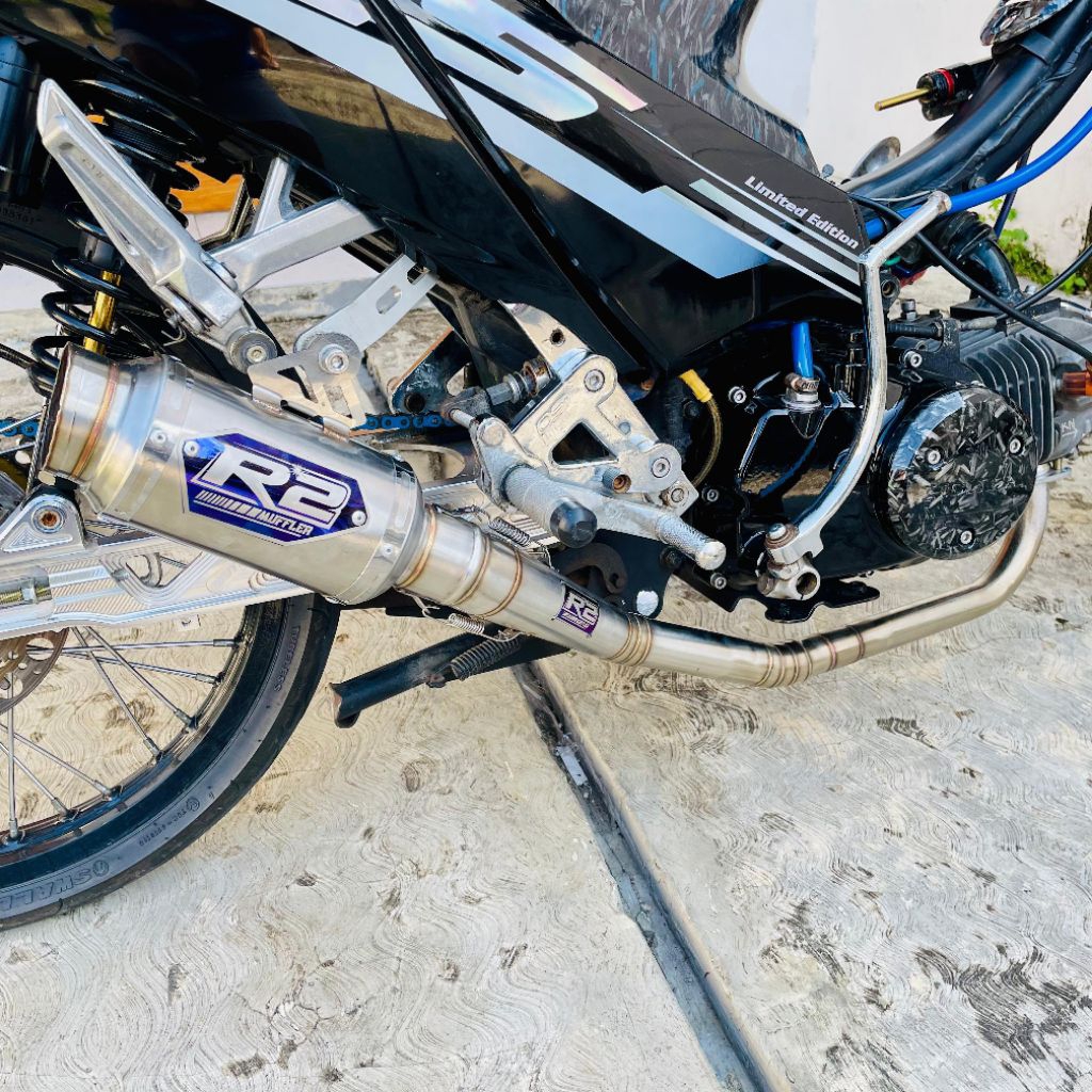 Knalpot Kompetisi Roadrace Original R2 muffler spek MP2, MP4 JUPITER Z1 VEGA SUPRA X125 KARISMA