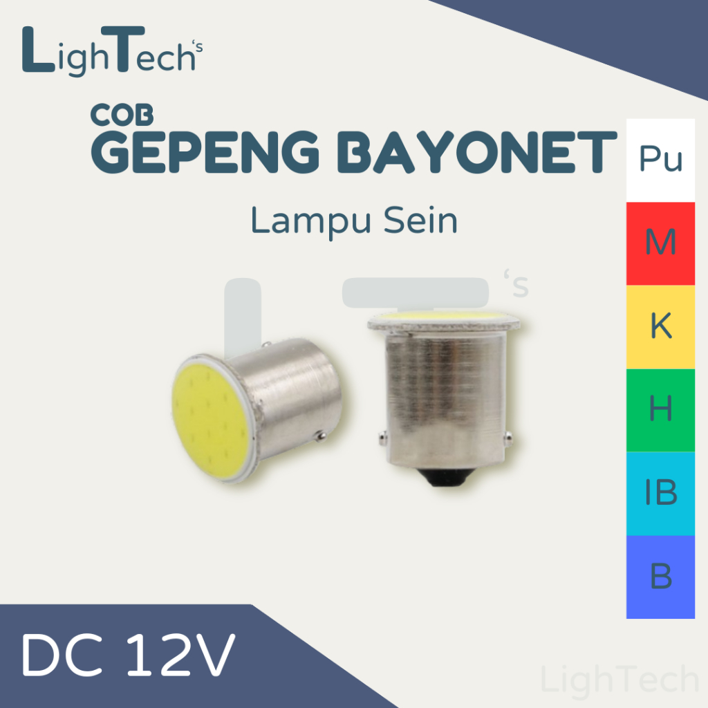 Lampu LED COB Gepeng 1156 / 1157 ( 1 / 2 Kaki ) BA15S / BAY15D 12V Plasma Bayonet Colok Putar