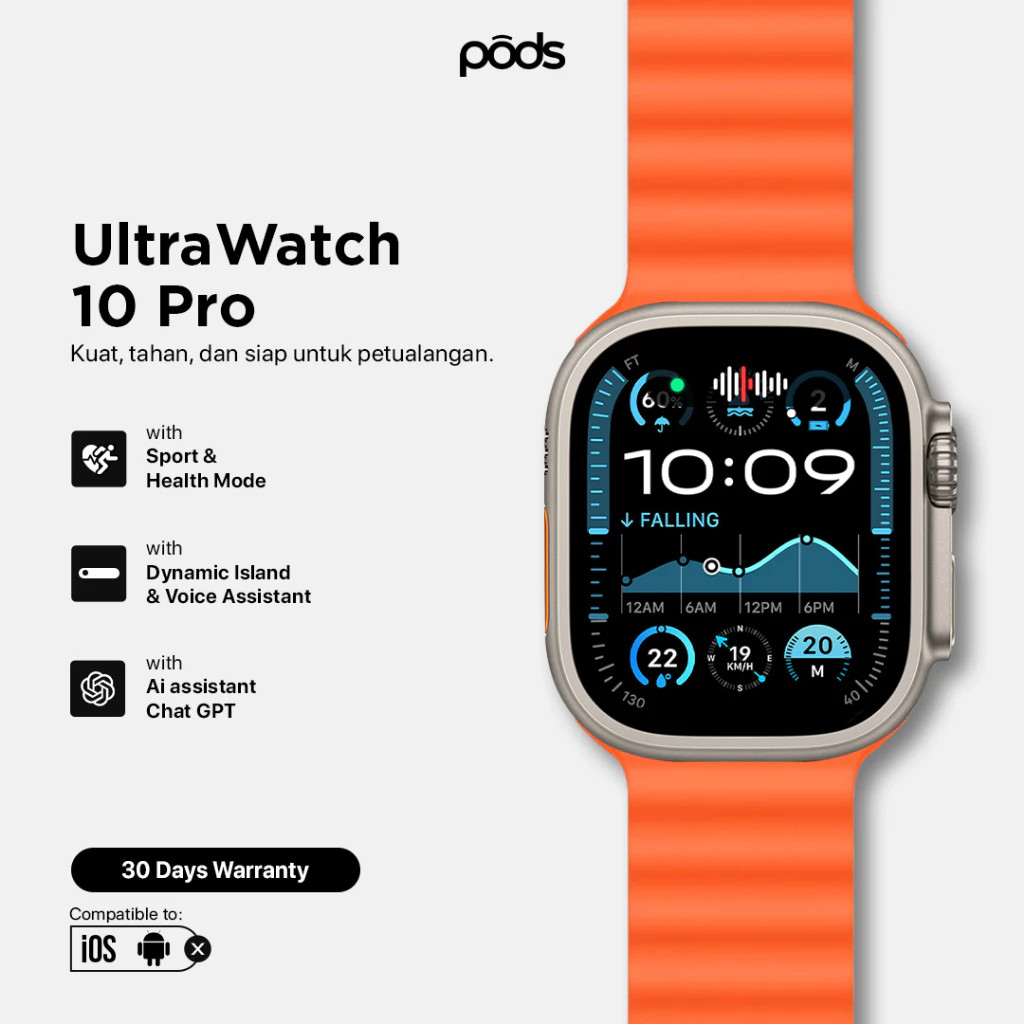UltraWatch 10 Pro Bluetooth Smartwatch Ultra Amoled 49mm