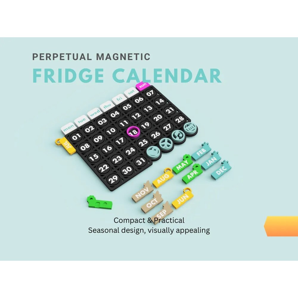 

Perpetual Magnetic Fridge Calendar – Kalender Magnetik Dapur Serbaguna #NK#1#A86