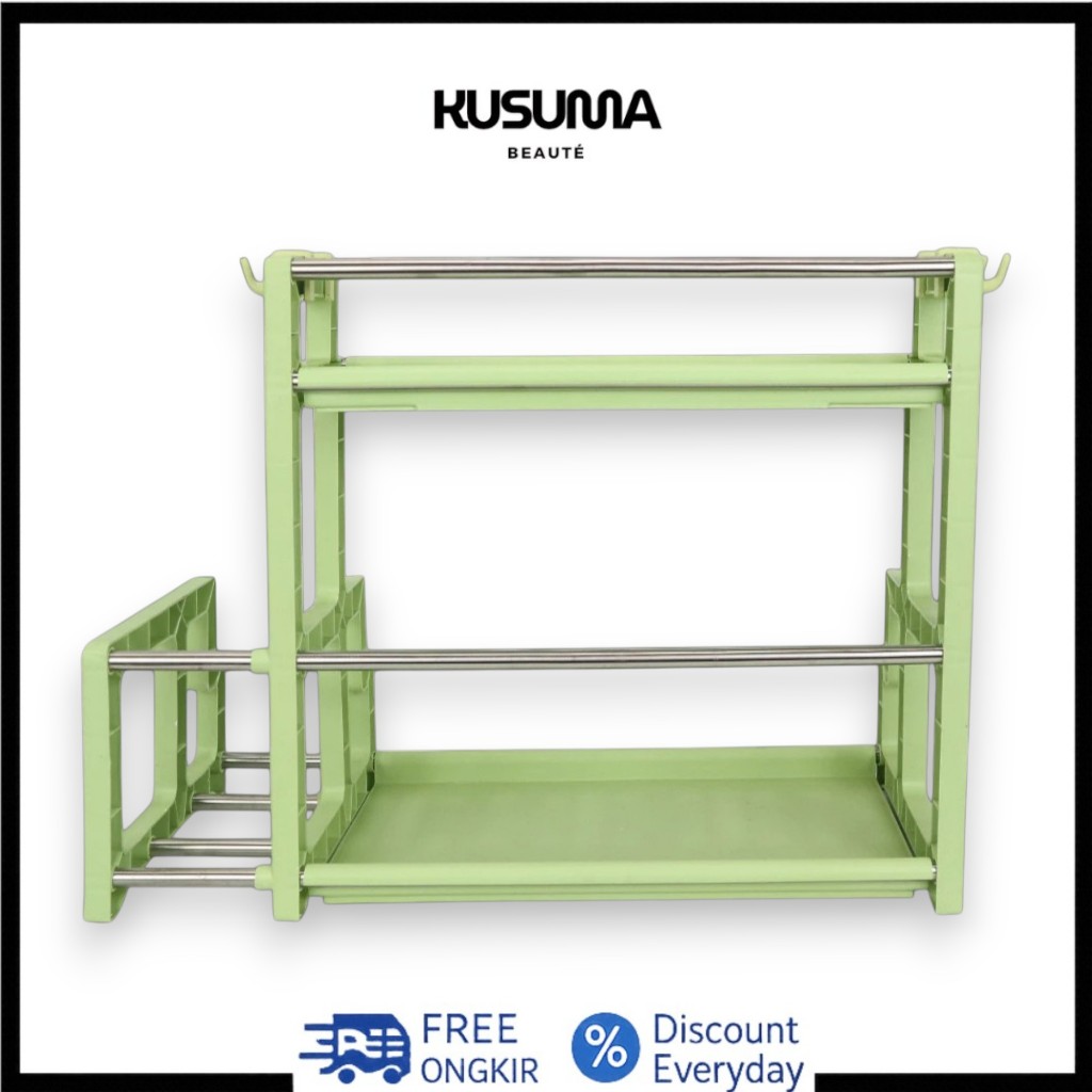 Rak Bumbu Dapur Rak Botol Bumbu Rak Meja Makan Serbaguna Rak Bumbu 2susun