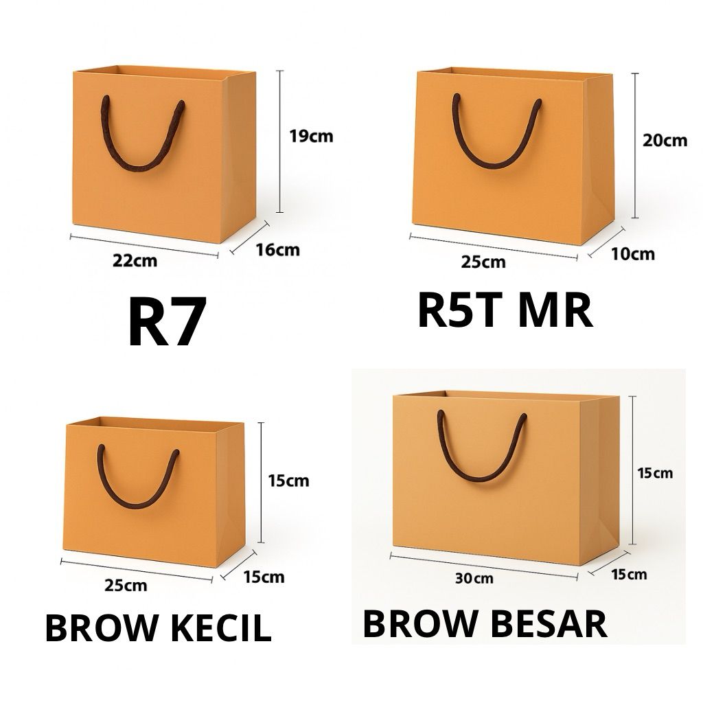 

Paperbag R7 R5T MR Brow Kecil Besar Tas Kertas Hampers