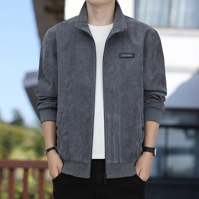 Jumbo Jaket Pria Corduroy Boxy Casual Zipper Korean Style premium nyaman standar
