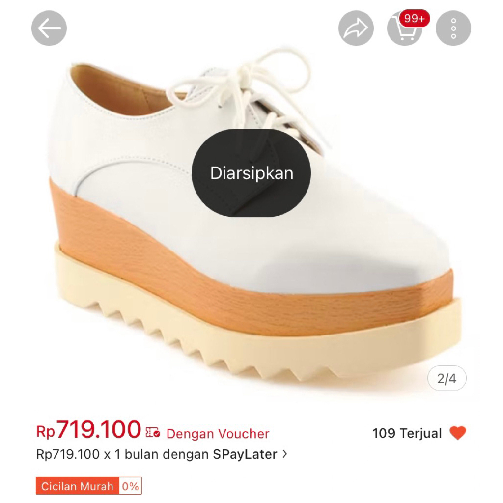 Amante Sneakers Wedges Wanita