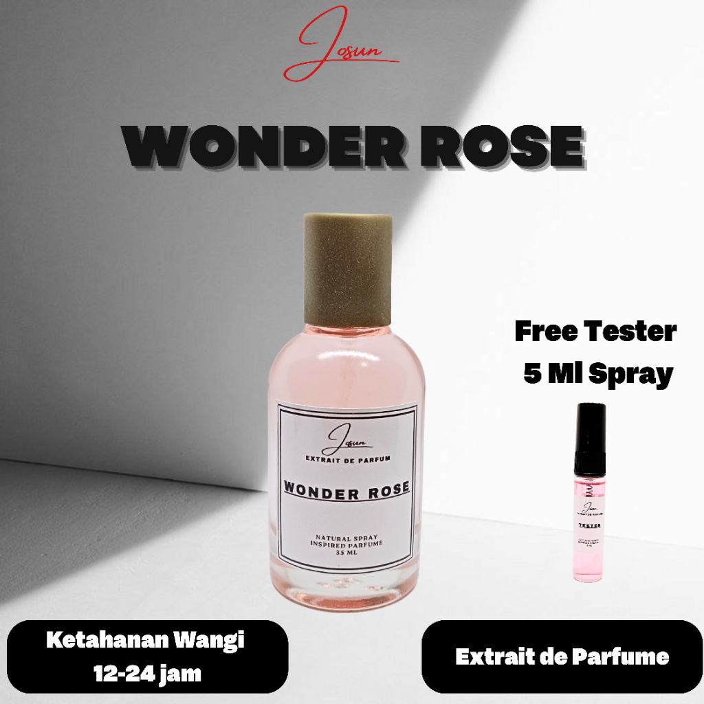 Josun - Parfum Wanita Wonder Rose Extrait de Parfume Aroma Fruity Vanilla