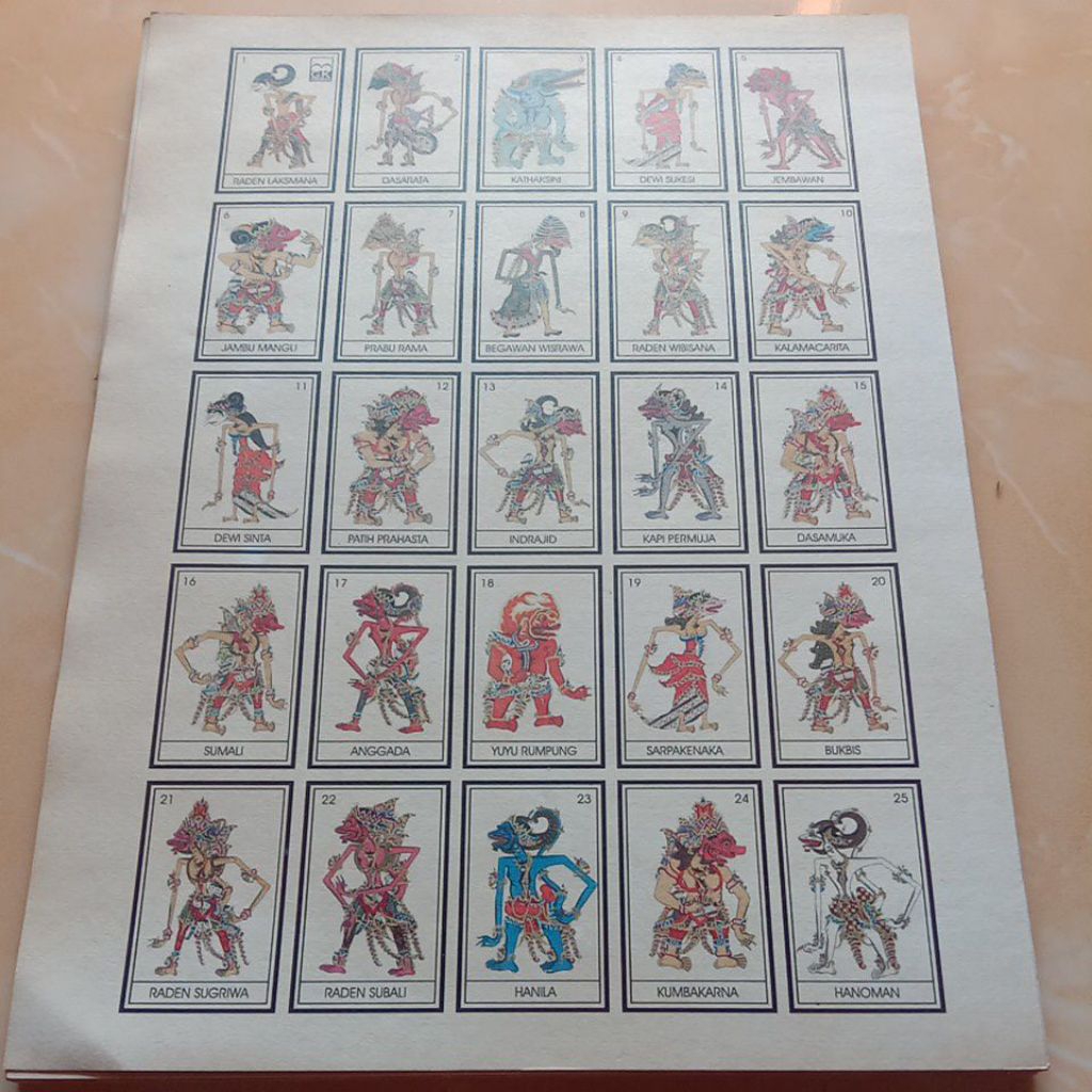 Gambar umbul jadul tema tokoh wayang