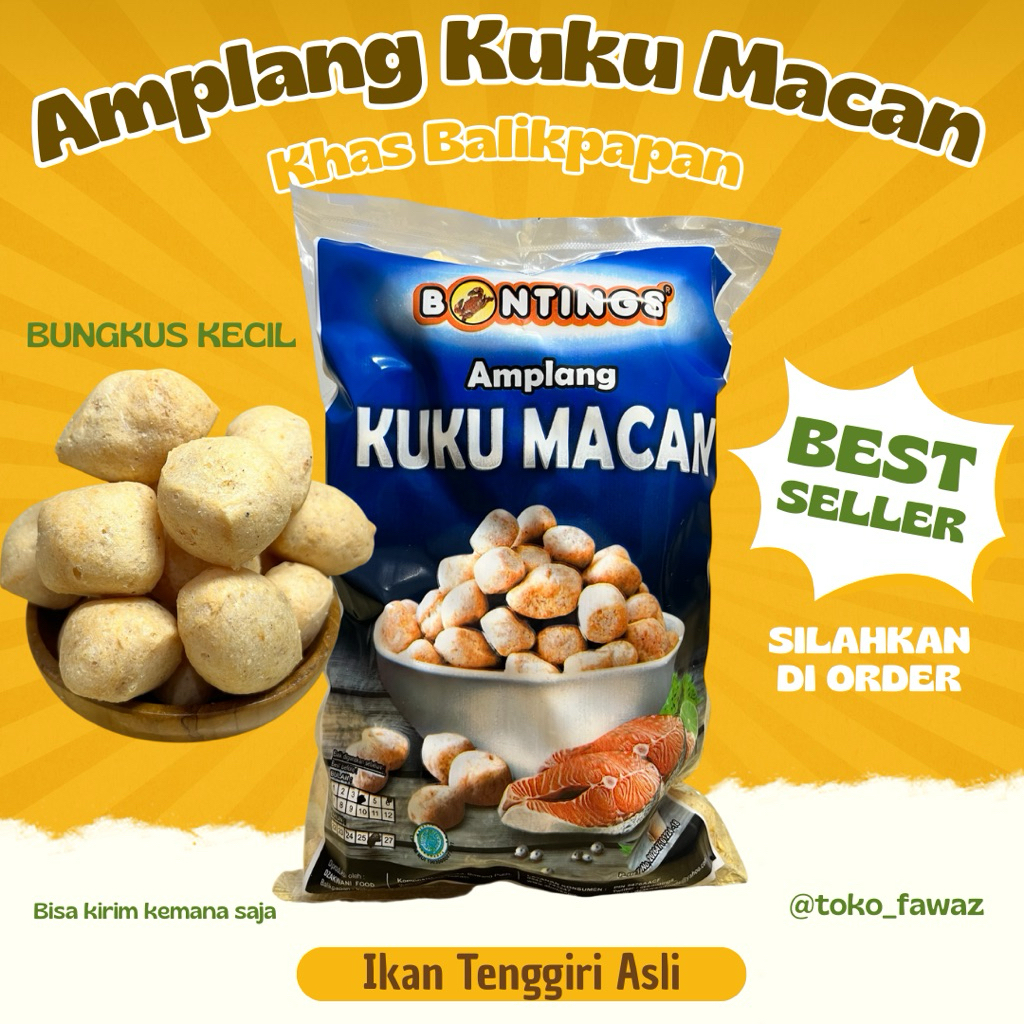 Cemilan Oleh-oleh Amplang Kuku Macan Bontings Khas Balikpapan