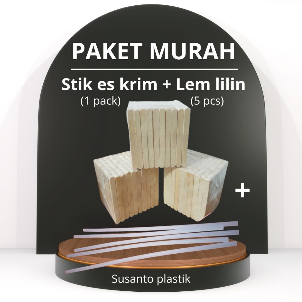 [Paket Murah] Stik Es Krim + Lem Lilin Prakarya Sekolah | Kerajinan Tangan