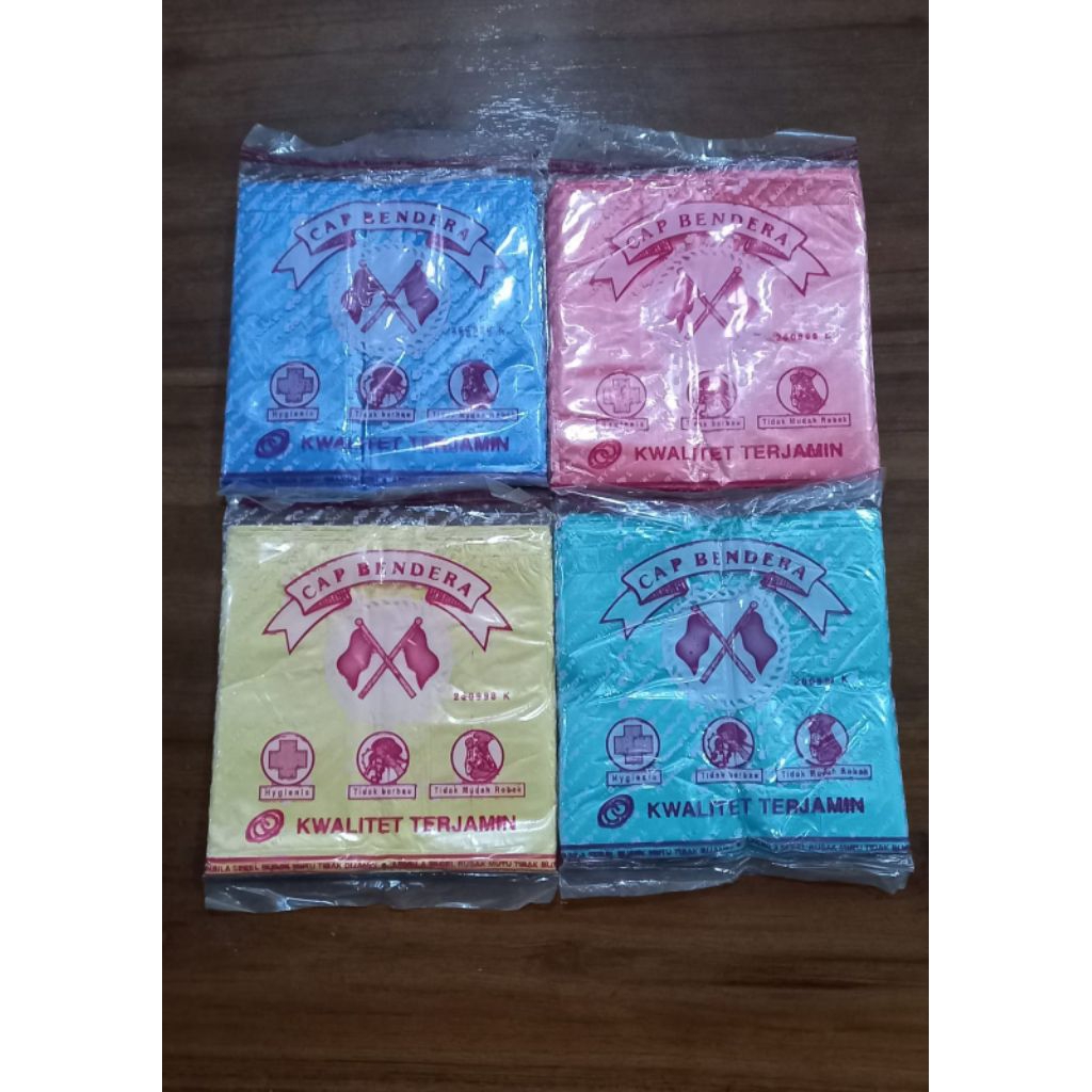 plastik warna warni asoi kresek bendera