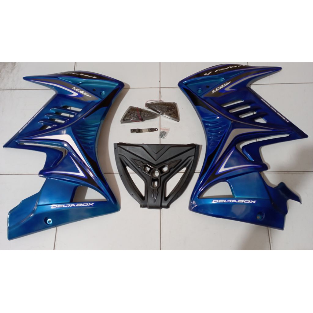 Semi Fairing Vixion New Blue Sayap Kanan Kiri Biru Vixion New