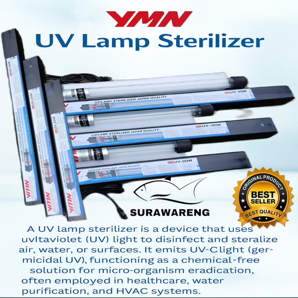 Lampu Ultraviolet kolam ikan & Aquarium - Yamano UV 20watt UV 30watt & UV 40watt