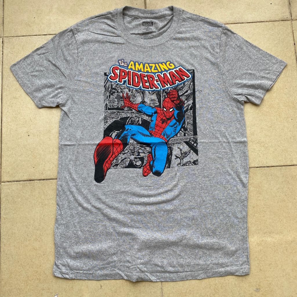 Kaos Marvel comics The Amazing Spider-Man original second Bekas murah, jual kaos spiderman original 