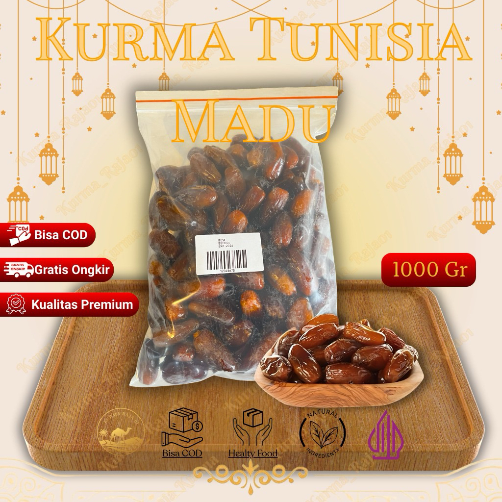 Kurma Tunisia Madu Palm Fruit 1kg | Kurma Tunisia Madu