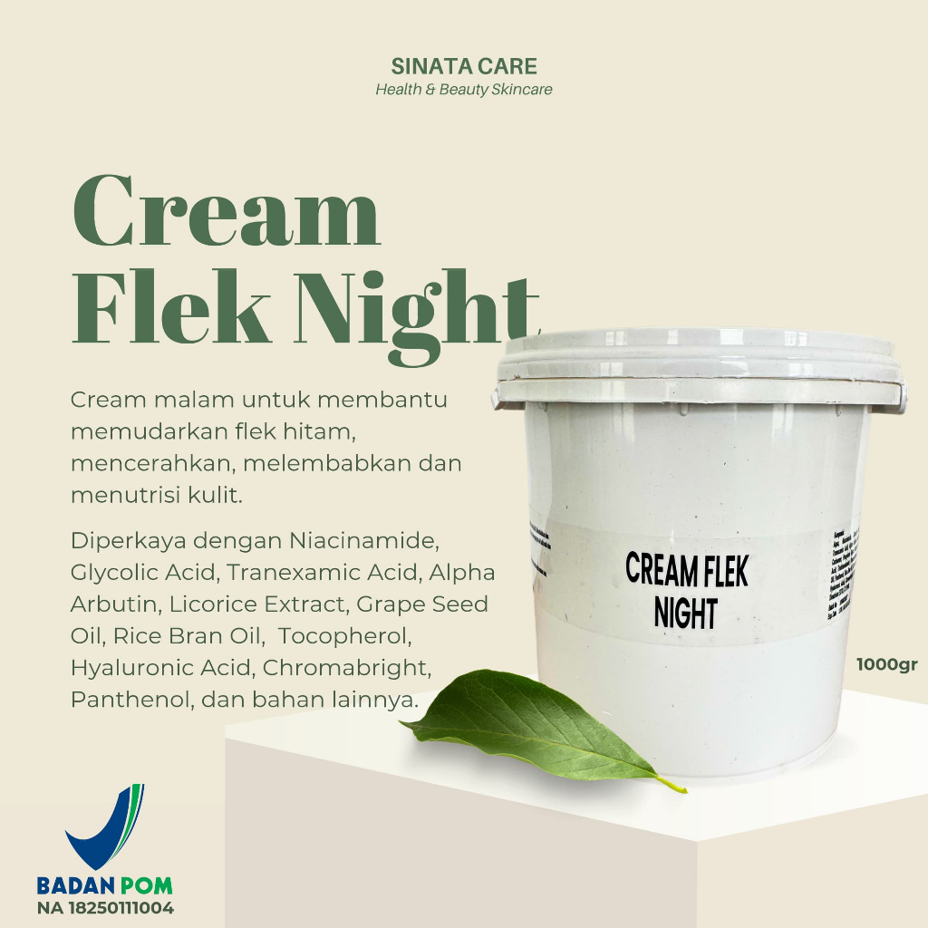 CREAM FLEK NIGHT KILOAN ISI 1 KG (SALEP MALAM FLEK ORIGINAL)