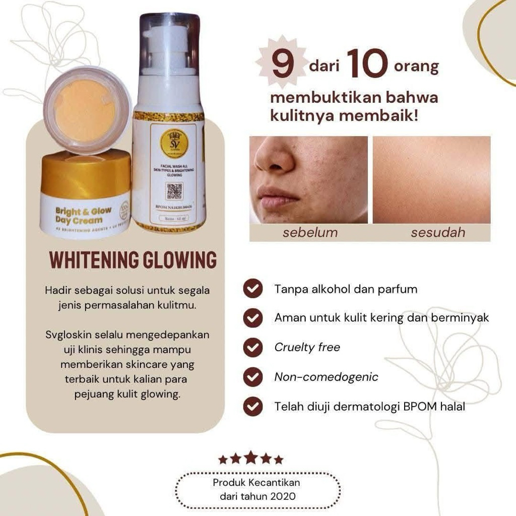 sv glow whitening glowing