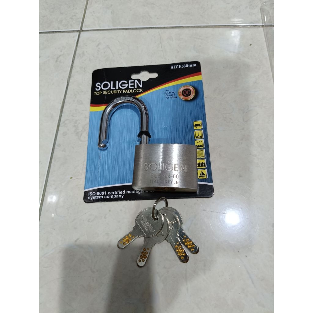 GEMBOK 60 PENDEK PER SOLIGEN STAINLESS GEMBOK 60 PENDEK PER STANLIS SOLIGEN