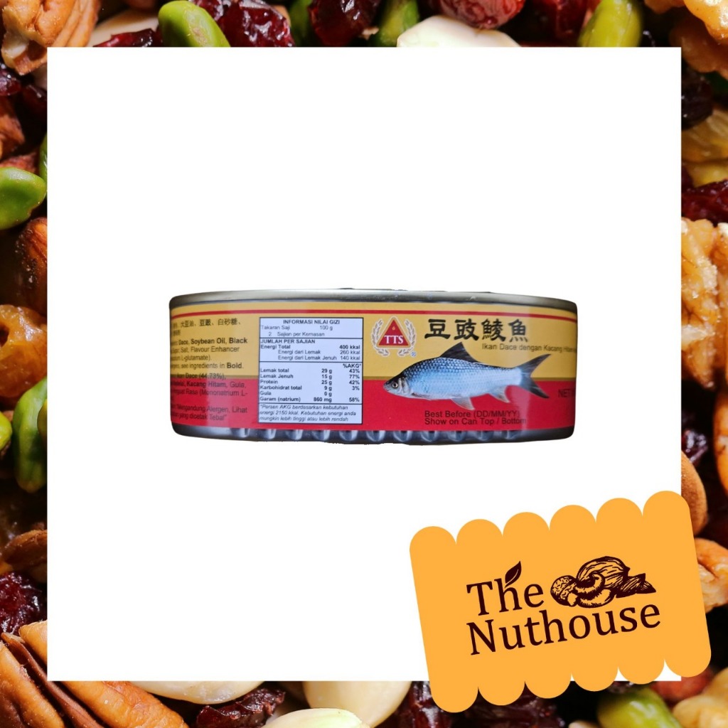 

TTS Fried Dace with Salted Black Beans / Tausi Linghi / Ikan Dace Kacang Hitam 184gr