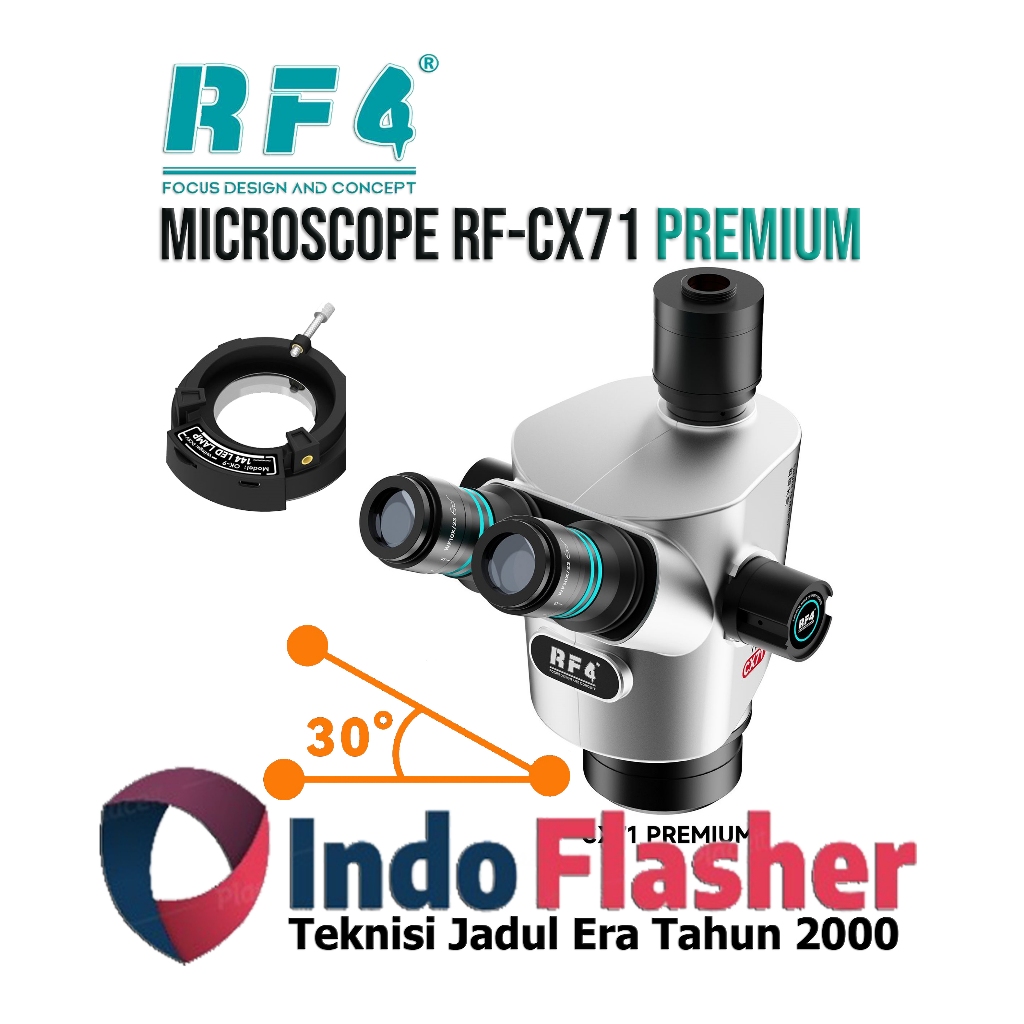 RF4 Microscope Trinokular RF4 CX71R  - CX 71R  - CX71 CX 71 Premium 6.5-65X Stereo with Big Aluminum