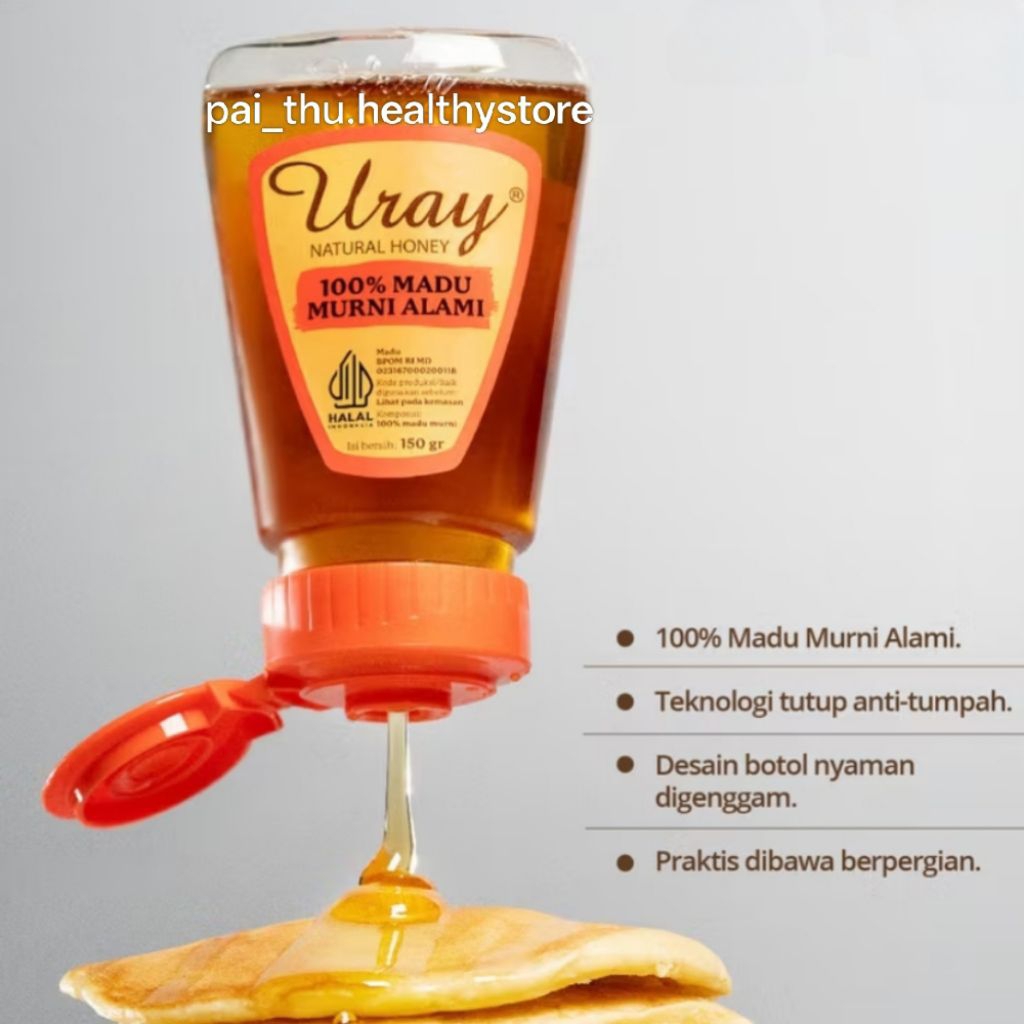 

Madu Uray Squeeze 100% Madu Alami-Uray Madu sehat alami-HALAL BPOM @150gr