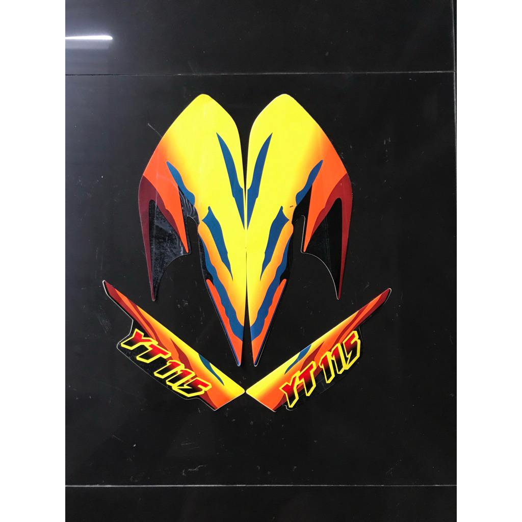 STRIPING STIKER YAMAHA YT HITAM KUNING
