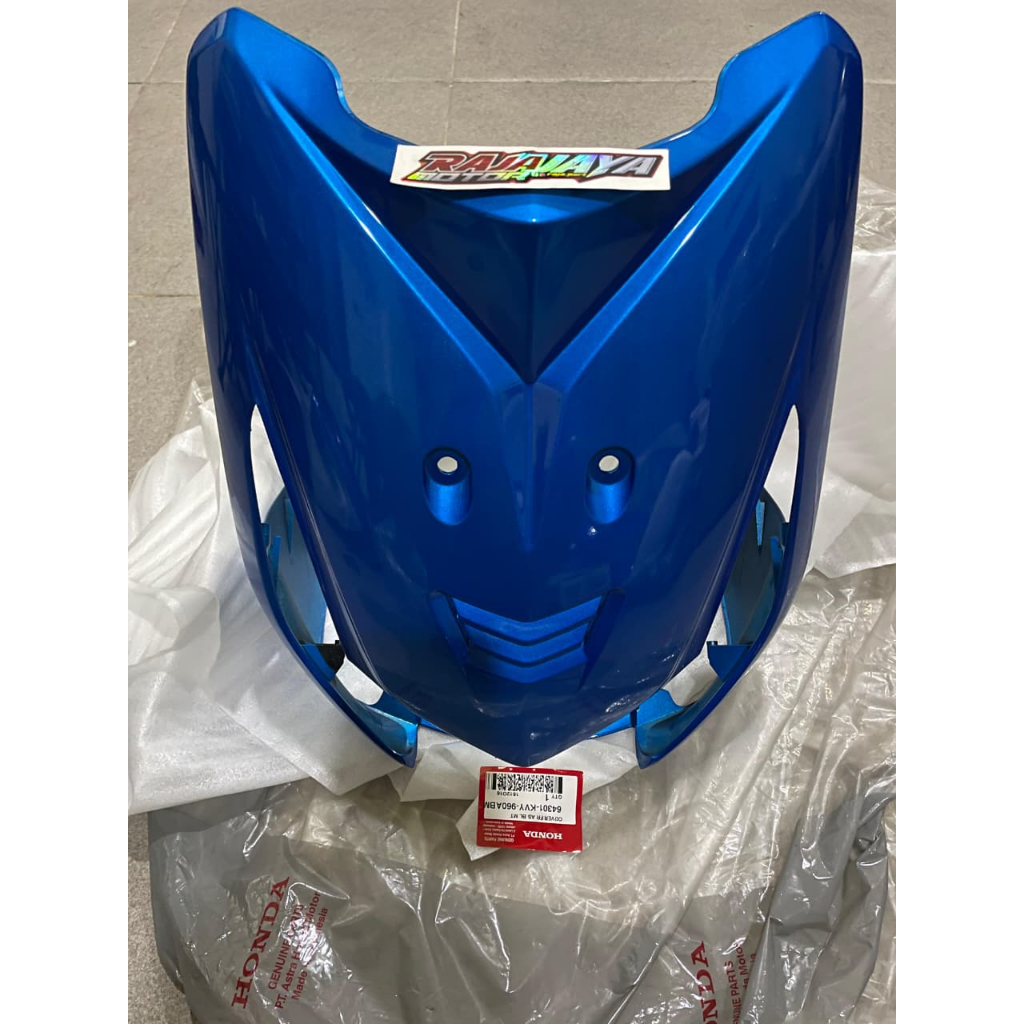 cover panel reflektor reflector lampu depan honda beat old karburator warna biru metalik 64301KVY960
