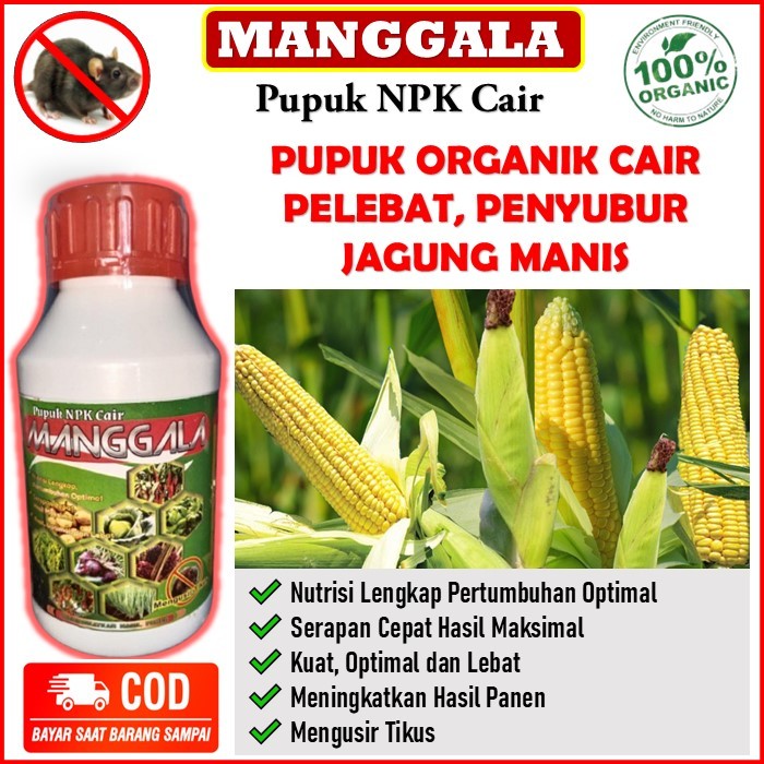 MANGGALA Pupuk Organik Cair NPK 13-10-13 untuk Jagung - Pupuk Masa Pertumbuhan - Obat Semprot Peleba