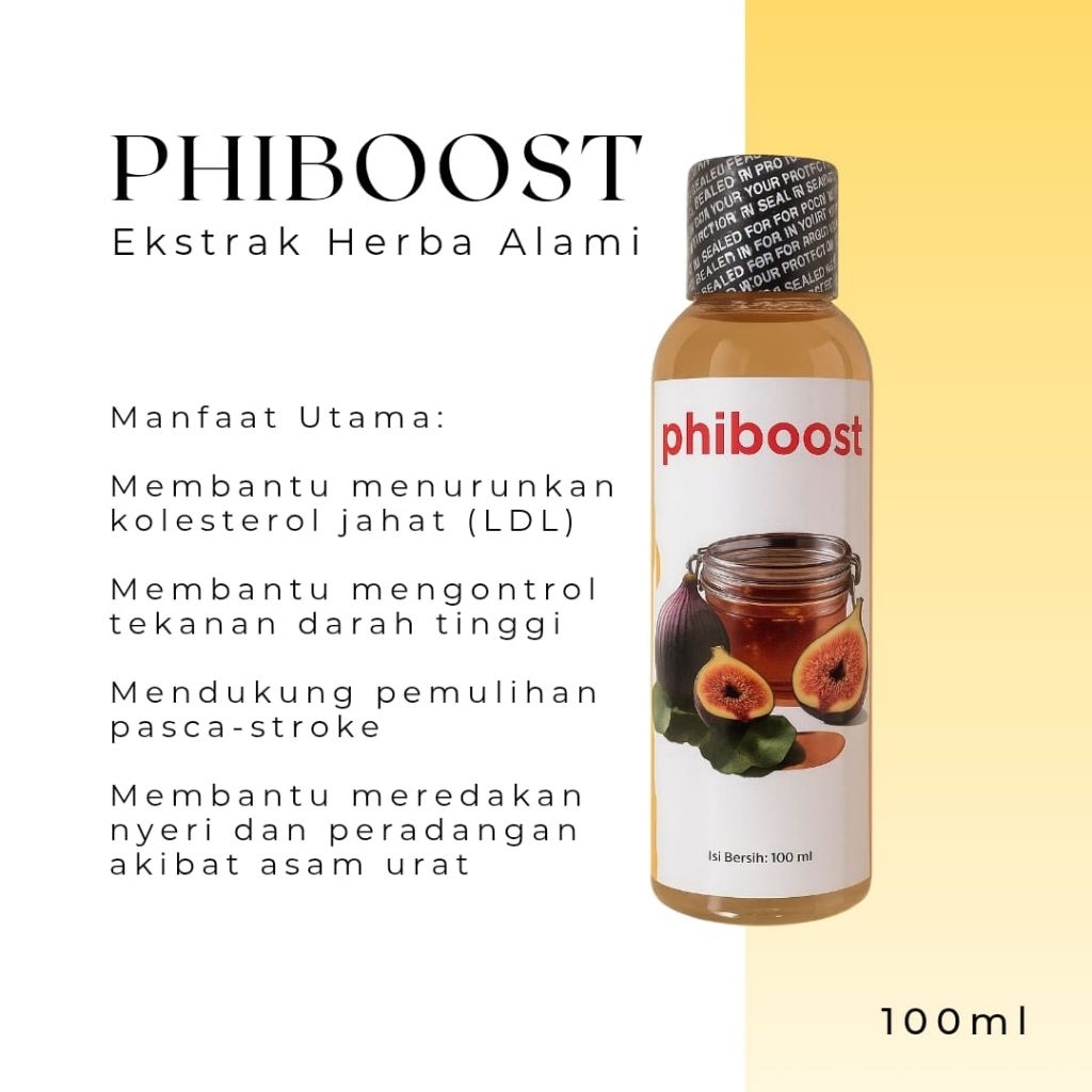 

Phiboost Suplemen Herba untuk Tekanan Darah, Kadar Kolesterol, Asam Urat, dan Gula yang lebih terkontrol