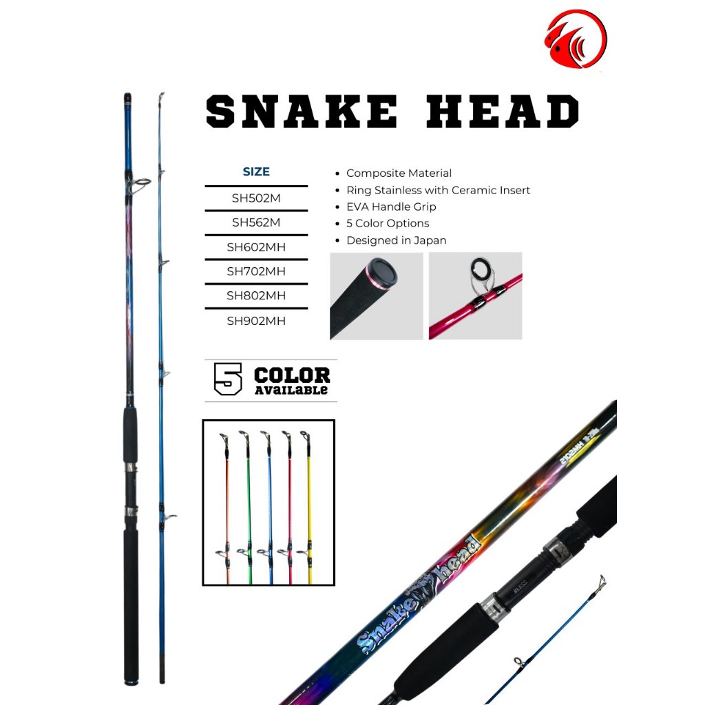 Joran Pancing BLESS Snake Head Rod – Power Casting Anti Patah